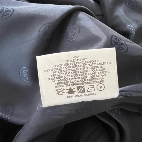 Tory Burch Navy Mariel Dress Wool Sleeveless Zipper Sz 2 - Picture 4 of 5